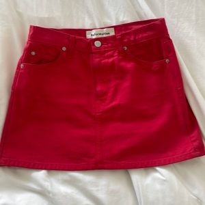 Reformation red mini skirt